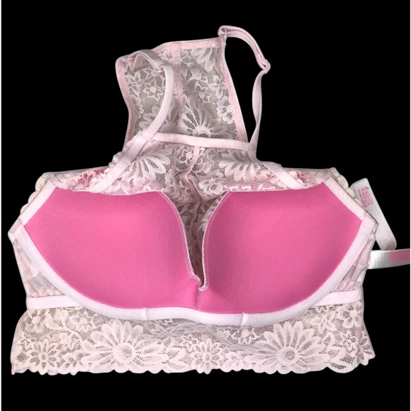 PINK Victoria’s Secret Push Up Padded High Neck Bralette Bra

Size: XS - Picture 6 of 8